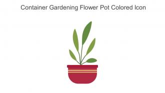 Container Gardening Flower Pot Colored Icon In Powerpoint Pptx Png And Editable Eps Format