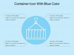 Container icon with blue color