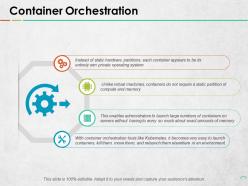Container orchestration ppt portfolio background image