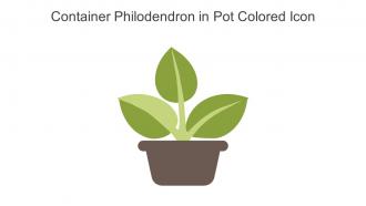 Container Philodendron In Pot Colored Icon In Powerpoint Pptx Png And Editable Eps Format
