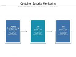 Container security monitoring ppt powerpoint presentation visual aids files cpb
