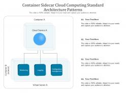 Container sidecar cloud computing standard architecture patterns ppt powerpoint slide