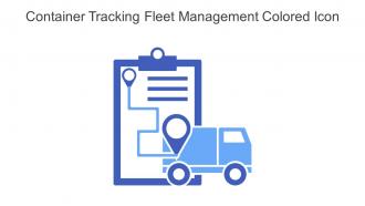 Container Tracking Fleet Management Colored Icon In Powerpoint Pptx Png And Editable Eps Format