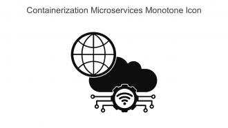 Containerization Microservices Monotone Icon In Powerpoint Pptx Png And Editable Eps Format