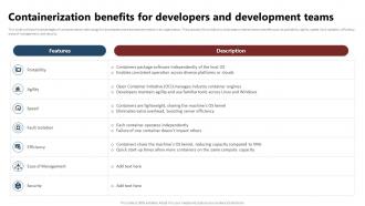 Containerization Technology Containerization Benefits For Developers And Development Teams