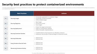Containerization Technology Security Best Practices To Protect Containerized Environments