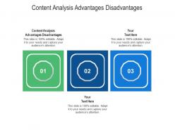 Content analysis advantages disadvantages ppt powerpoint presentation ideas pictures cpb