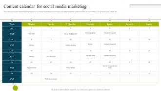 Content Calendar For Social Media Marketing B2b E Commerce Business Solutions