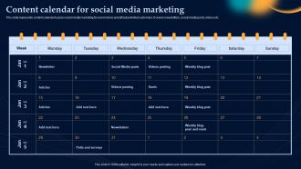 Content Calendar For Social Media Marketing Effective Strategies To Build Customer Base In B2b