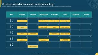 Content Calendar For Social Media Marketing Online Portal Management In B2b Ecommerce