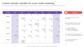 Content Calendar Schedule For Social Media Executing In Store Promotional MKT SS V