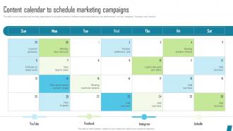 Content Calendar To Schedule Innovative Marketing Tactics To Increase Strategy SS V