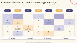Content Calendar To Schedule Marketing Campaigns Creating A Successful Marketing Strategy SS V