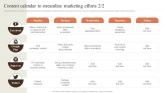 Content Calendar To Streamline Marketing Efforts Creating Content Marketing Strategy Ideas Attractive