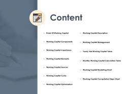 Content capital modelling chart k266 ppt powerpoint presentation info design