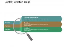 Content creation blogs ppt powerpoint presentation gallery design ideas cpb