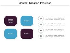 Content creation practices ppt powerpoint presentation deck cpb