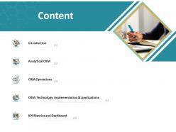 Content crm application dashboard ppt powerpoint presentation file