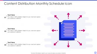 Content distribution monthly schedule icon