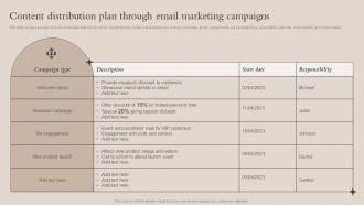 Content Distribution Plan Through Email Campaigns Brand Recognition Strategy For Increasing