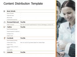 Content Distribution Template Table Ppt Powerpoint Presentation Gallery Sample