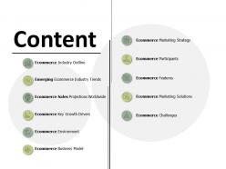Content e commerce features ppt powerpoint presentation file themes