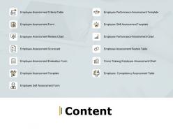 Content employee assessment form ppt powerpoint presentation infographic template layouts