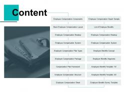 Content employee compensation breakup employee compensation c772 ppt powerpoint presentation summary brochure