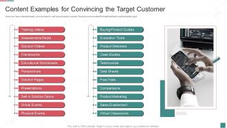 Content Examples For Convincing The Target Customer Guide To B2c Digital Marketing Activities