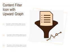 Content filter icon with upward graph
