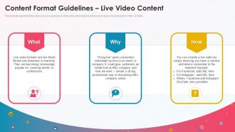 Content Format Guidelines Live Video Content Media Platform Playbook