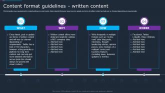 Content Format Guidelines Written Content Company Social Strategy Guide