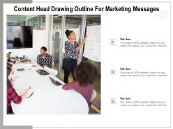 Content head drawing outline for marketing messages