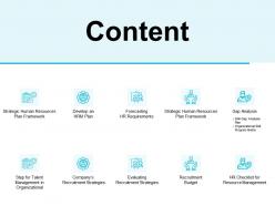Content human resources plan framework gap analysis c656 ppt powerpoint presentation layouts