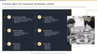 Content Ideas For Restaurant Promotion Emails Strategic Marketing Guide