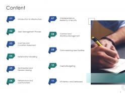 Content Infrastructure Engineering Facility Management Ppt Icons