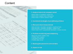 Content investment strategies i300 ppt powerpoint presentation styles master slide