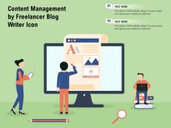 Content management by freelancer blog writer icon