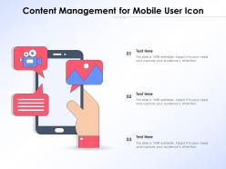 Content Management For Mobile User Icon