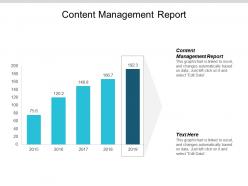 Content management report ppt powerpoint presentation model microsoft cpb