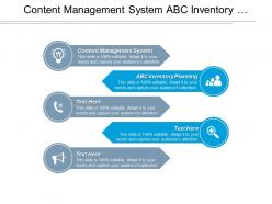 Content management system abc inventory planning inventory management cpb