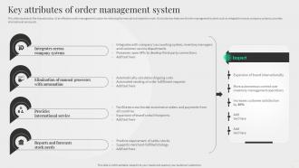 Content Management System Deployment Key Attributes Of Order Management System