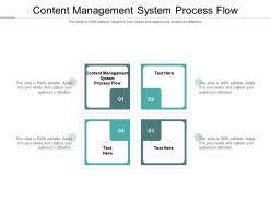 Content management system process flow ppt powerpoint presentation infographic template display cpb