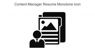 Content Manager Resume Monotone Icon In Powerpoint Pptx Png And Editable Eps Format
