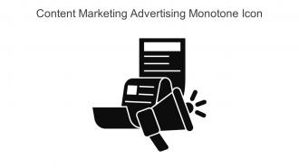 Content Marketing Advertising Monotone Icon In Powerpoint Pptx Png And Editable Eps Format