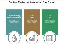 Content marketing automation pay per ad ppt powerpoint presentation portfolio images cpb