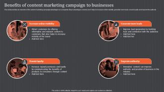 Content Marketing Campaign Benefits Of Content Marketing Campaign To Businesses