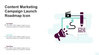 Content Marketing Campaign Launch Roadmap Icon