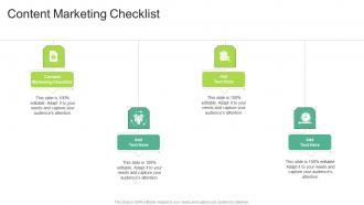 Content Marketing Checklist In Powerpoint And Google Slides Cpb