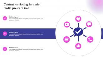 Content Marketing For Social Media Presence Icon